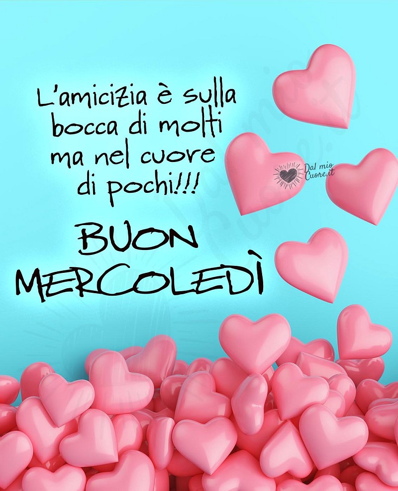 Buon Mercoledì con frase sull'amicizia
