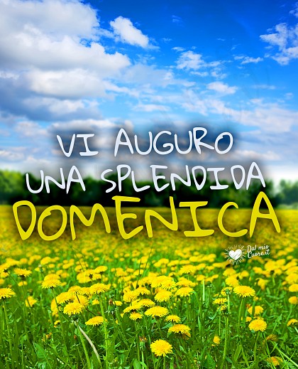 Vi auguro una splendida domenica