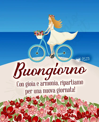 Buon lunedì. Con gioia e armonia, ripartiamo per una nuova settimana!