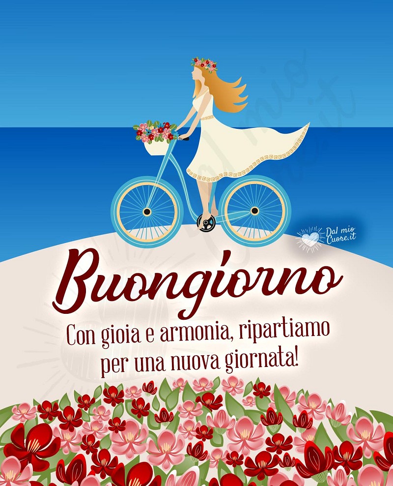 Buon lunedì. Con gioia e armonia, ripartiamo per una nuova settimana!