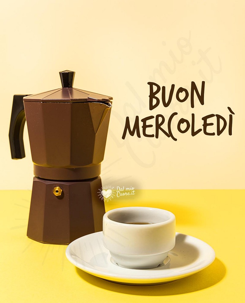 Buon mercoledì con moka e caffè