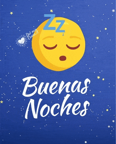 GIF de buenas noches y video con emoji