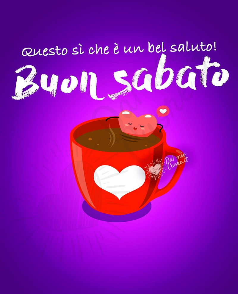 Questo sì che è un saluto! Buon sabato
