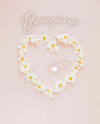 Imm Buongiorno con cuore di fiori