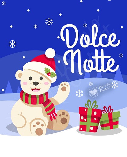 Dolce Notte con orsetto sulla neve