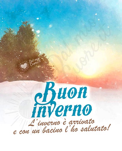Immagine per salutare l'arrivo dell'inverno