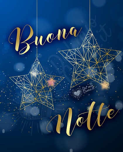 Buona notte con stelle pendenti