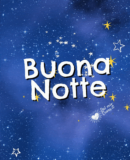 GIF buonanotte con stelle luccicanti
