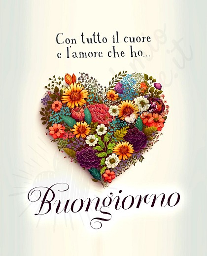 Con tutto il cuore e l’amore che ho...  Buongiorno