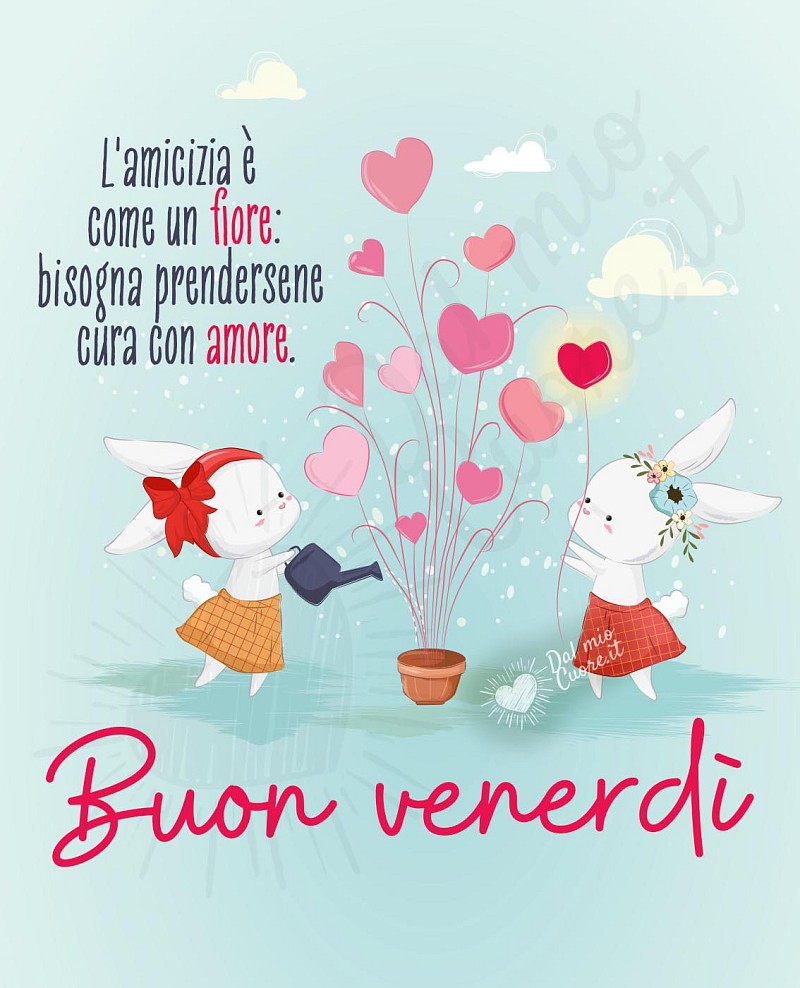 Buon venerdiì con frase sull'amicizia