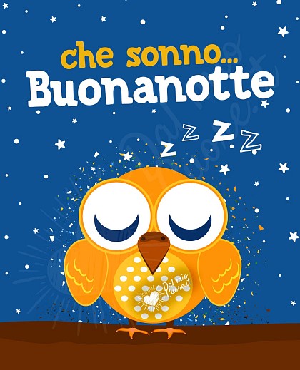 Che sonno... buonanotte con gufetto