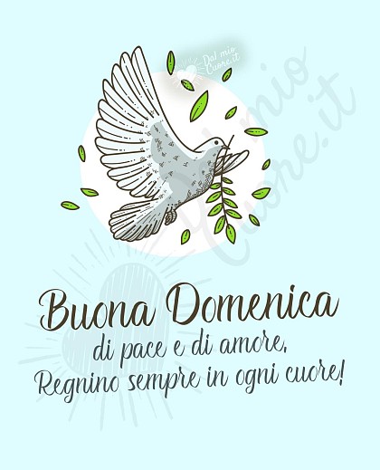 Buona domenica con frase sulla pace e sull'amore