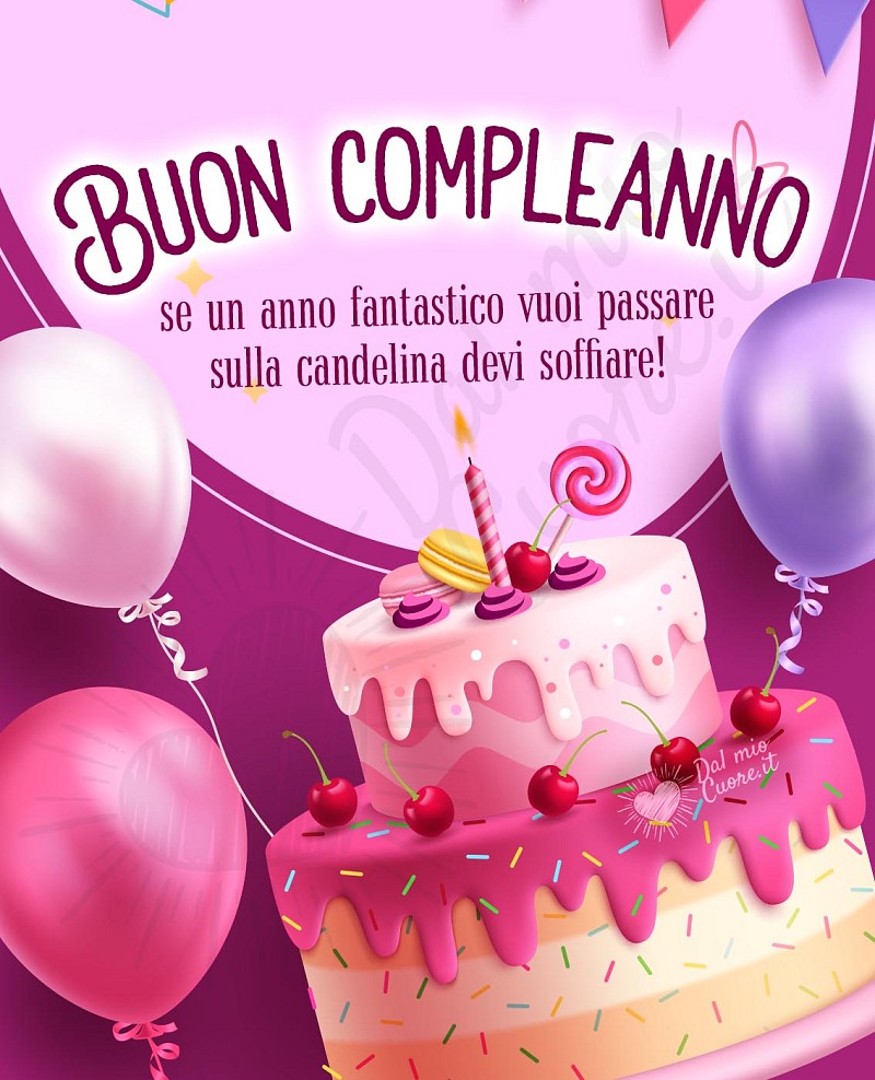 Buon compleanno. Se un anno fantastico vuoi passare sulla candelina devi soffiare!