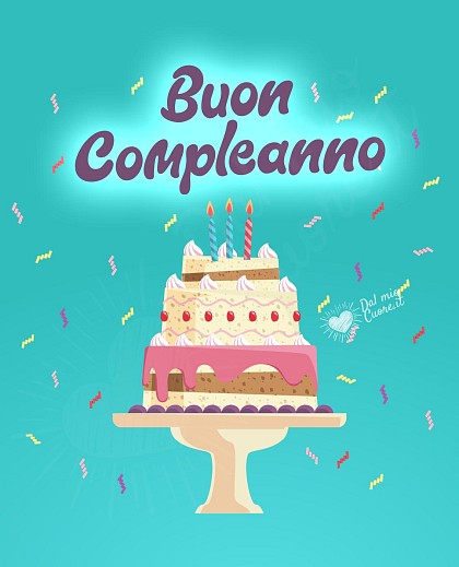 Buon compleanno con torta